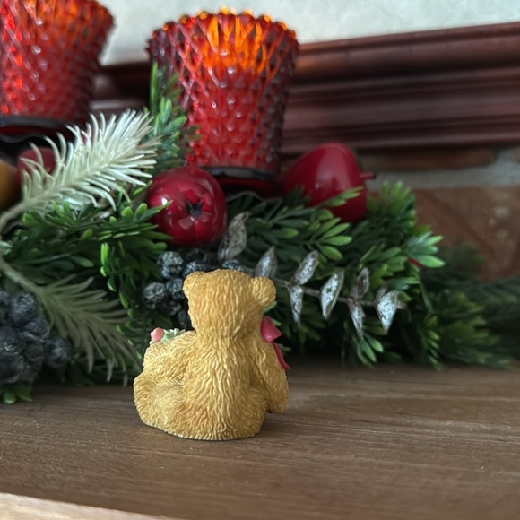 Enesco Cherished Teddies Brown and Red July Holiday Decor Accent Collectible - Picture 2 of 5